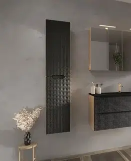 Skrinky do kúpeľne ArtCom Závesná skrinka do kúpeľne LUXOR Black 83-35-1DQ | kocka