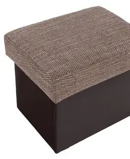 Taburetky NABBI T2 taburetka cappuccino / tmavohnedá