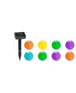 LED osvetlenie  LED Solárna reťaz 10xLED/1,2V 3,7m IP44 multicolor 11227B