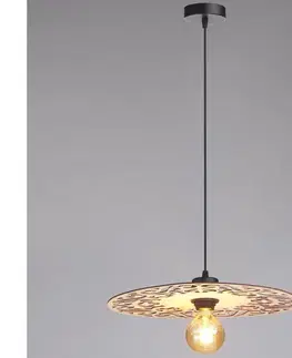 Svietidlá HEXE Luster na lanku FALCO 1xE27/60W/230V pr. 40 cm béžová 0712