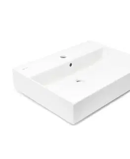 Umývadlá Umývadlo SAT Infinitio 60,5x46,5 cm otvor pre batériu uprostred SATINF6046 SATINF6046