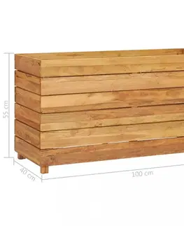 Kvetináče a truhlíky Záhradný kvetináč teakové drevo Dekorhome