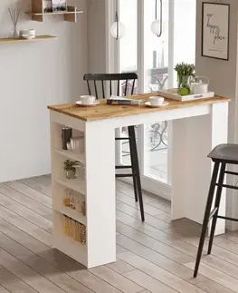 Barové stoly Škandinávsky barový stôl STYLE 1, biela/borovica