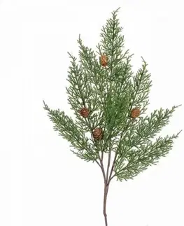 Vetvičky, girlandy, kvety Kinekus Ozdoba zapichovacia vianočný konár TUJA, šišky 50cm