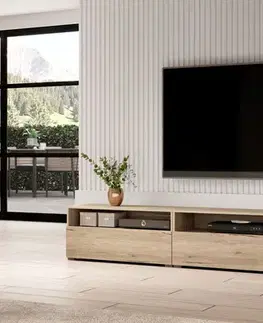 Skrinka pod televízor Barly TV stolík s možnosťou zavesenia-dub san remo