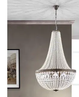 Svietidlá Orion HL 6-1497/6 - Krištáľový luster na reťazi ARILA 6xE27/60W/230V hnedá/patina HL 6-1497/6 Antik
