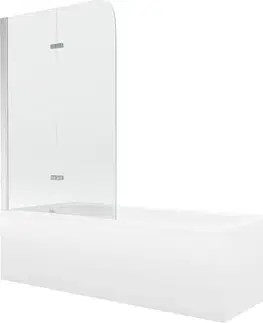 Sprchové dvere MEXEN/S - Vega obdĺžniková vaňa 180 x 80 cm s panelom + vaňová zástena 100, transparent, chróm 550118080X9010020100