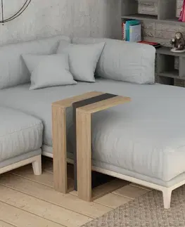 Konferenčné stolíky Príručný stolík / Odkladací stolík Muju - Oak, Anthracite, Oak