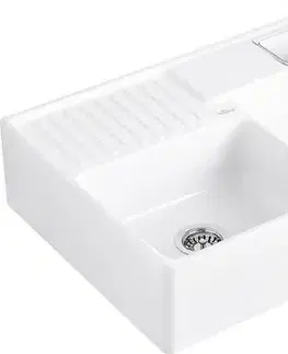 Kuchynské drezy Villeroy & Boch Double 895.2 biela keramika