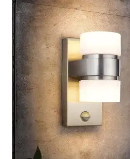 Záhradné lampy Eglo 96277 - LED Vonkajšie nástenné svietidlo s čidlom ATOLLARI 2xLED/6W 96277