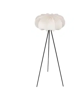 Stojacie lampy Stojacia lampa CAFEE’ s krémovým tienidlom latte 52 cm – škandinávsky štýl, stojaca lampa E27