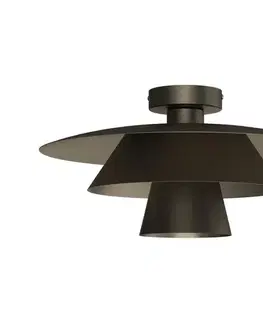 Svietidlá  Stropné svietidlo PLATO 1xE27/15W/230V priemer 38 cm antracit 4498