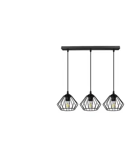 Svietidlá  Luster na lanku CEED 3xE27/60W/230V čierna 0791
