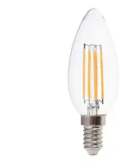 Žiarovky  LED filament sviečka E14 4W, Neutrálna biela 4000 4500K