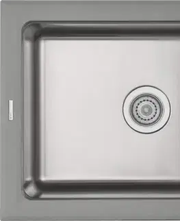 Kuchynské drezy DEANTE DEANTE - Prime šedá metalic - Granitovo - oceľový drez, 1 - bowl s odkvapkávačom ZSR_S113