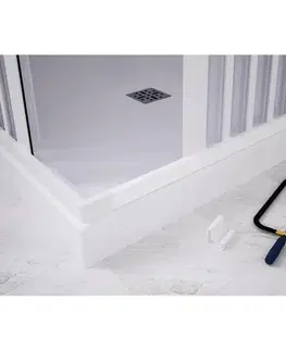 Sprchové dvere FORTE - Vaňová zástena FLEX - VASCA MARTE NEW - Rozmer A - 140 - 170 cm, Rozmer C - 150 cm, Typ otvárania - Zatváranie na stranu OLBBXF200001