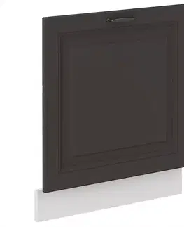Dvierka a čelá zásuviek pre kuchynske skrinky Dvierka na umývačku STILO grafit mat/biely Dvierka zm 570x596