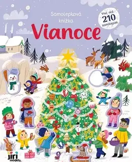 Nalepovačky, vystrihovačky, skladačky Samolepková knižka Vianoce