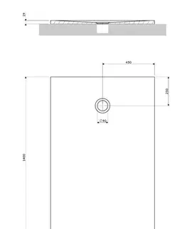 Vane OMNIRES - AQUAPURE liaty mramor - vanička protišmyková, 90 x 140 cm, biela mat AQUAPURE90-140BM