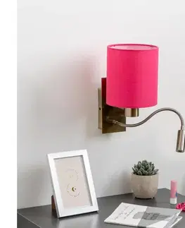 Svietidlá BRILAGI - LED Nástenná lampa NUBILA 1xE27/25W/230V + LED/3W mosadz/ružová BG1557+BG1577