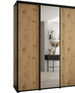Šatníkové skrine Skriňa 45 Canaris 3 200 čierna/artisan/čierna