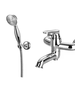 Kúpeľňové batérie OMNIRES - ART DECO vaňová batéria so sprchovou súpravou, chróm lesk AD5131CR