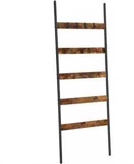 Vešiaky a háčiky na stenu Rebrík Rustic 2 hnedý/čierny 60x176 cm