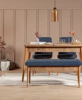 Jedálenské sety Jedálenský set s rozkladacím stolom a stoličkami (4 kusy) Vina 1048 - Dark Blue, Atlantic