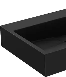 Umývadlá MEXEN - Ava umývadlo na dosku liaty mramor B/O 60 x 38, čierna 23016070