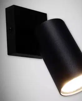 Lampy do obývačky Nástenné svietidlo Manam GU10 1D čierne 0373 K1