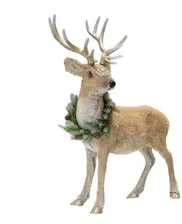 Vianočné dekorácie Figúrka Winter Deer 60x35x77 cm