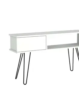 TV stolíky DARA úzky TV stolík, biela
