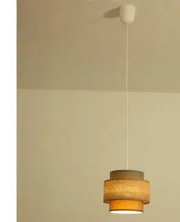 Svietidlá BRILAGI - Závesný luster RESNA 1xE27/60W/230V pr. 20 cm hnedá/béžová H0372