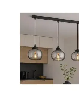 Svietidlá BRILAGI - Luster na lankách DIOR 3xE27/60W/230V čierna/dymová sivá 59-004B