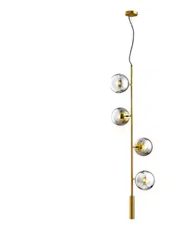 Svietidlá Eurolamp Luster na lanku 4xE27/10W/230V zlatá 144-20001