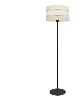 Lampy  Stojacia lampa HELEN 1xE27/15W/230V krémová/čierna/zlatá S-0803/1 BK-B +EC+GO+MAT