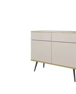 Komody ArtPS Komoda BIJOU KSZ-107 | béžová / čierne nohy