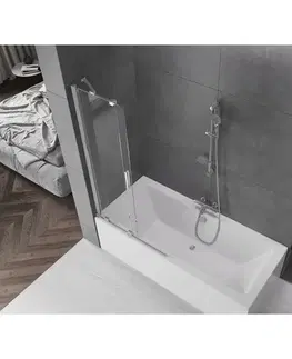 Sprchové dvere MEXEN/S - Velar Dvojkrídlová posuvná vaňová zástena 95 x 150, transparent, chróm 896-095-000-01-01