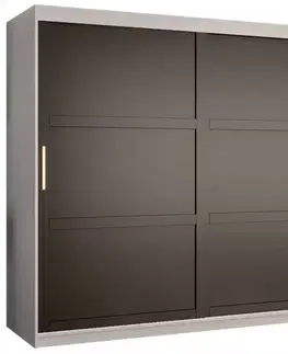 Šatníkové skrine Skriňa Amiro 1 200 biely/čierny