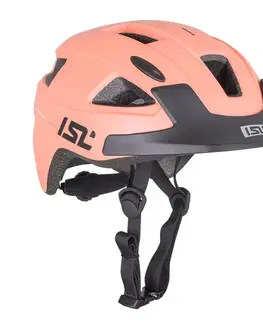 Helmy a prilby na in-line Detská cyklo prilba s LED svetlom ISL Lumiro Blush Pink - S (54-59)