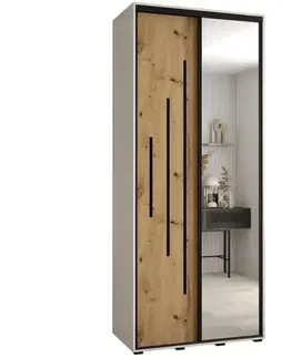 Šatníkové skrine Skriňa 45 Canaris 13 110 biela/artisan/čierna