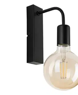 Svietidlá  Nástenné svietidlo ASTRID 1xE27/60W/230V matná čierna KM-1.146/CZARNY MAT