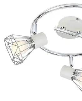 Stropná svetla Špirálová nástenná/stropná lampa chróm/biela 3xE14 Verve
