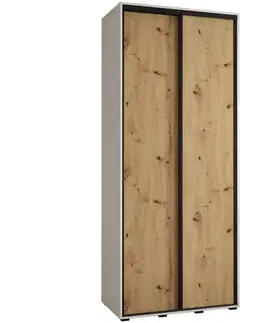 Šatníkové skrine Skriňa 45 Canaris 1 100 biela/artisan/čierna