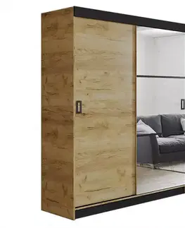 Spálňové šatníkové skrine Skriňa Retro 138 5L craft / Dvierka craft