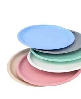 Podnosy a tácky Kinekus Podnos okrúhly, plastový, priemer 34cm, mix pastelových farieb