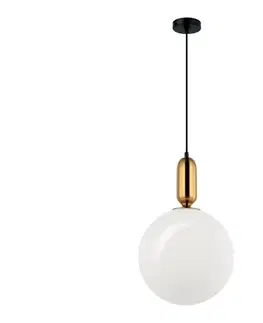 Svietidlá Viokef Lighting Závesné svietidlo na lanku NEPTUNE 1xE27/40W/230V zlaté 4230600