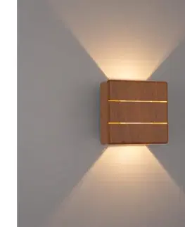 Svietidlá  08523L - LED vonkajšie nástenné svietidlo LUXLINE 6W/230V 3000K IP54 orech 08523L