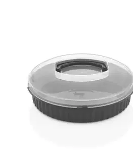 Dózy na potraviny Kinekus Dóza/box na koláč, plastová, 30x10,5cm okrúhla s úchytmi