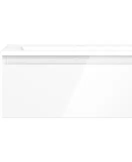 Kúpeľňový nábytok MEXEN/S - Orio kúpeľňová skrinka 60 cm s umývadlom Otis, 1 šuplík, biela lesk 91A10-06023-1-BF00-W18M00